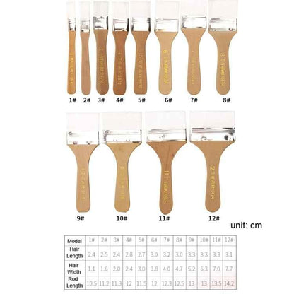 Weizhuang S878 Nylon Brush Set - 12-Piece Multi-Purpose Paint Brushes - Shello's Creative Boutique
