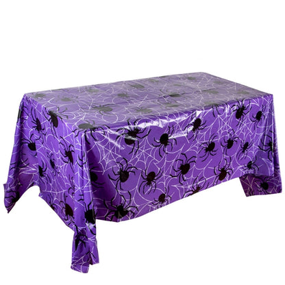 Christmas Halloween Party Event Decoration Tablecloth, Orange Pumpkin, Black Pumpkin, Black Ghost, Gray Bat, Green Pumpkin, Purple Spider, Red Snowman, Geometry, Blue Snowman, Green Biscuits - Shello's Creative Boutique