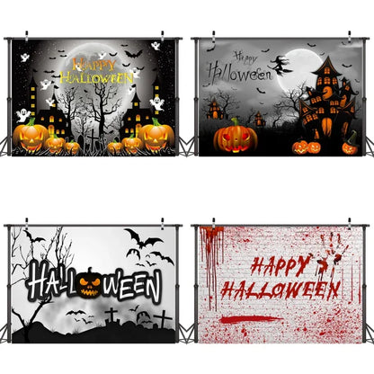 2.1m X 1.5m Halloween Element Shoting Background Cloth Party Decoration Backdrop - Shello's Creative Boutique