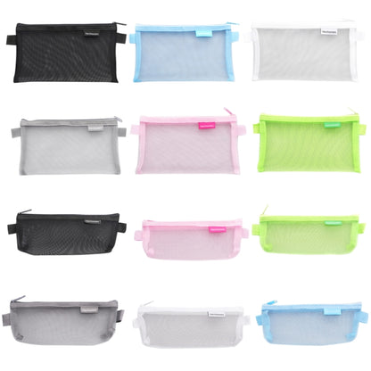 Hechooses D033 Transparent Mesh Exam Portable Pen Bag, Style:, Square (Black), Square (White), Square (Gray), Square (Pink), Square (Green), Triangle (Black), Triangle (White), Triangle (Gray), Triangle (Pink), Triangle (Blue), Triangle (Green)