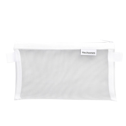 Hechooses D033 Transparent Mesh Exam Pencil Case - Clear Portable Stationery Bag