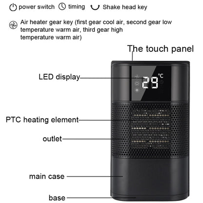 N8 Table Air Heater Indoor Quick Heat Energy Saving Electric Heater,  Specification: