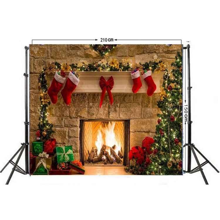 Christmas Layout Fireplace Photography Background Cloth - Shello's Creative Boutique