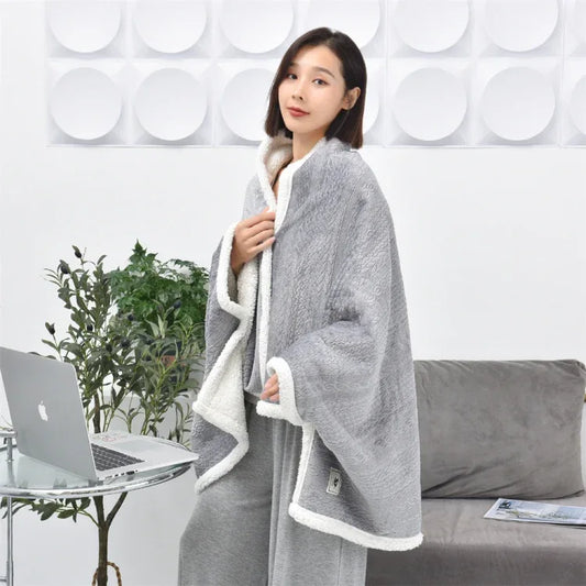Flannel Thickened Embossed Shawl Blanket Office Air Conditioning Blanket - Shello's Creative Boutique