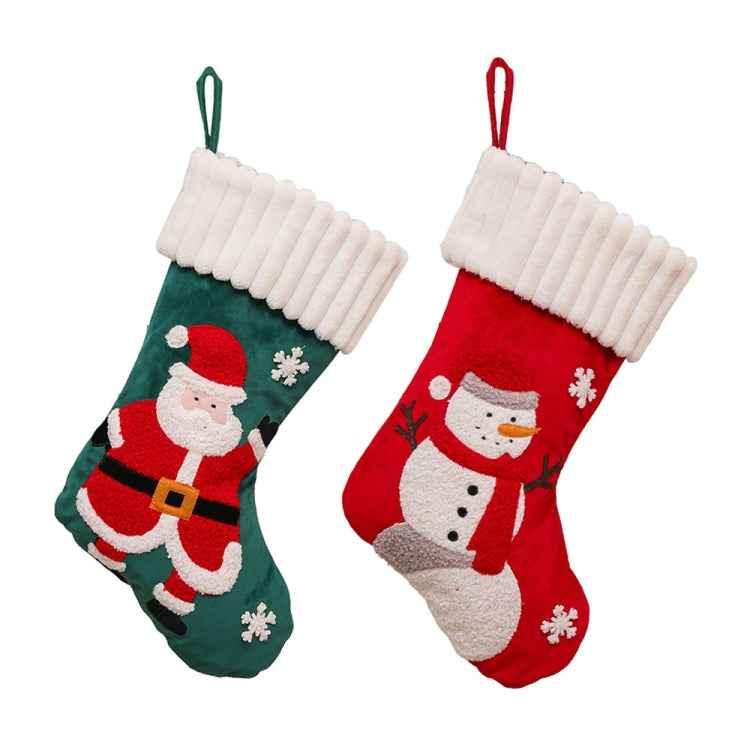 Christmas Embroidery Decorative Gift Bags Candy Bags Christmas Tree Mantel Decorative Socks - Shello's Creative Boutique
