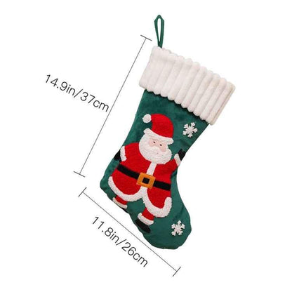 Christmas Embroidery Decorative Gift Bags Candy Bags Christmas Tree Mantel Decorative Socks - Shello's Creative Boutique