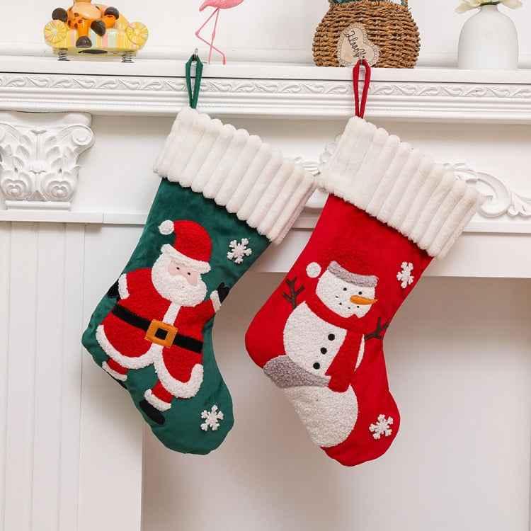 Christmas Embroidery Decorative Gift Bags Candy Bags Christmas Tree Mantel Decorative Socks - Shello's Creative Boutique