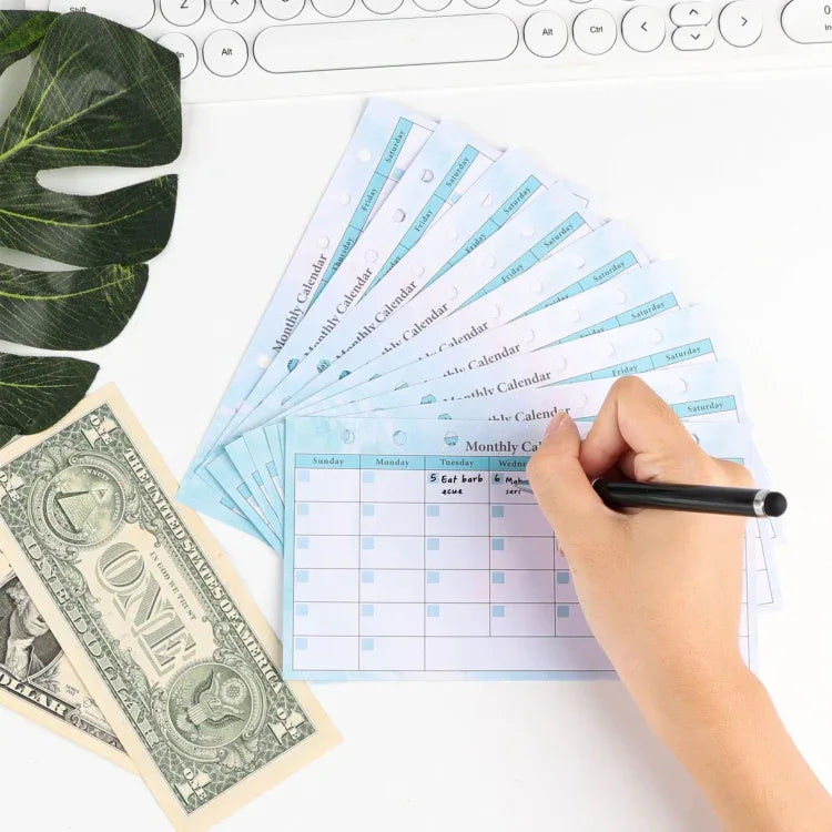 A6 6 Hole Budget Book Loose-leaf Replacement Core Handbook Insert,Spec: - Shello's Creative Boutique