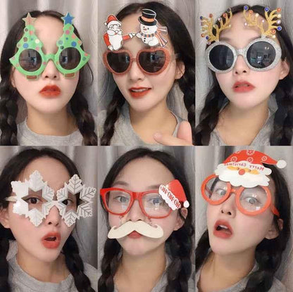 Novelty Christmas Glasses & Hair Clip Set - Fun Festive Party Accessories - Shello's Creative Boutique