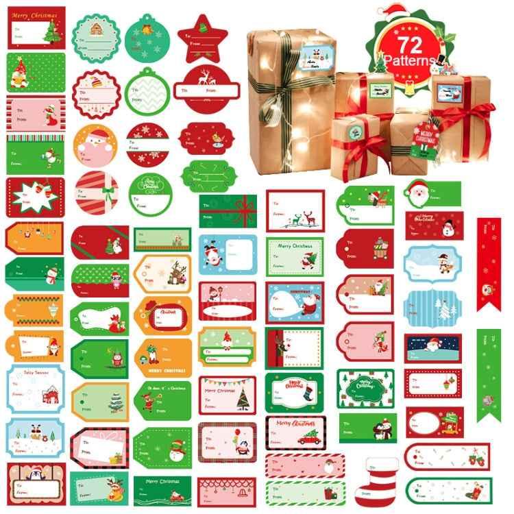 1set 72pcs/set Christmas Stickers Gift Bag Packaging Box Closure Stickers - Shello's Creative Boutique