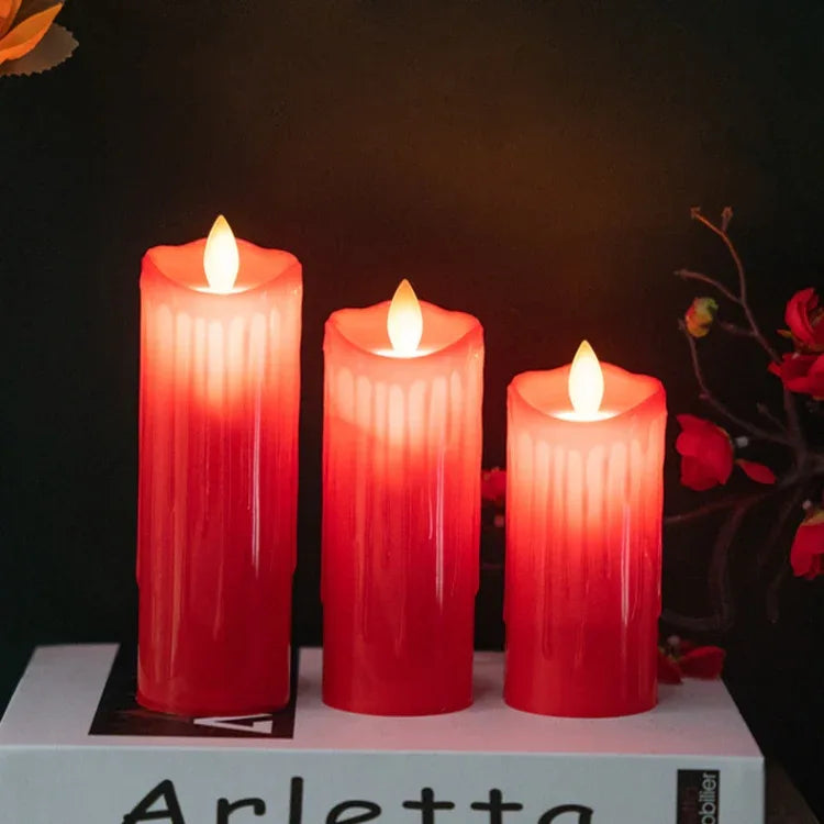 2 PCS Electronic Candle Light Swinging Wick Simulation Candle Lamp - Shello's Creative Boutique