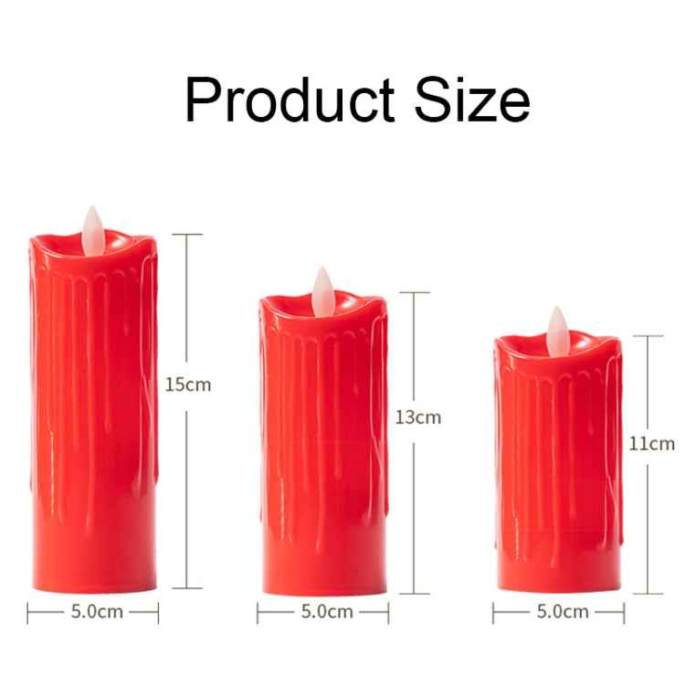 2 PCS Electronic Candle Light Swinging Wick Simulation Candle Lamp