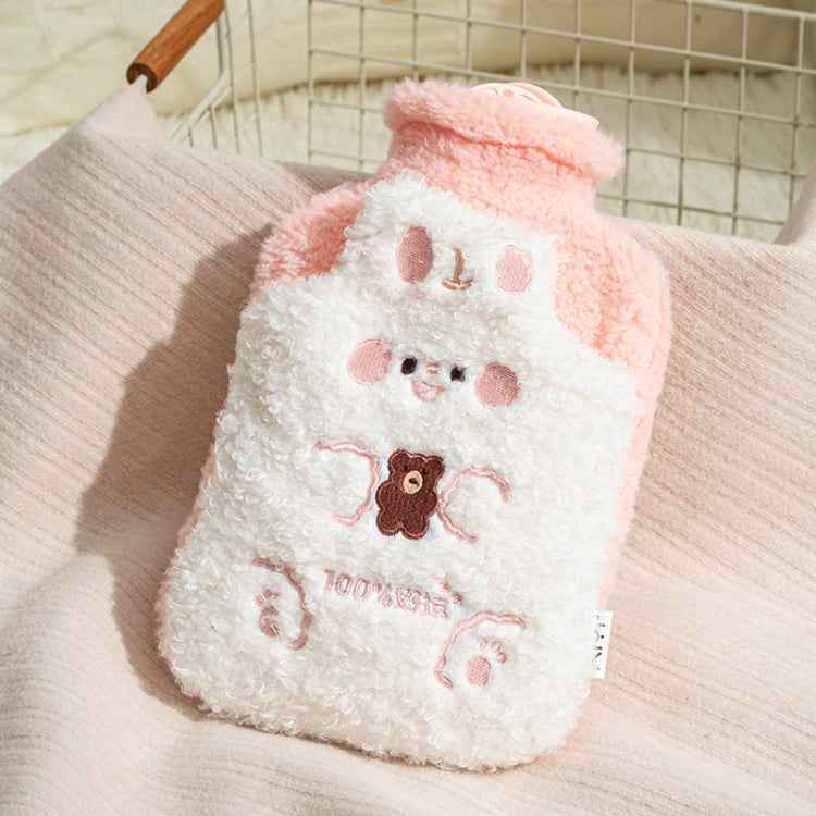 ZS103 Cartoon Plush Water-filled Hot Water Bags Explosion-proof Leak-proof Warming Water Bottle, Spec: