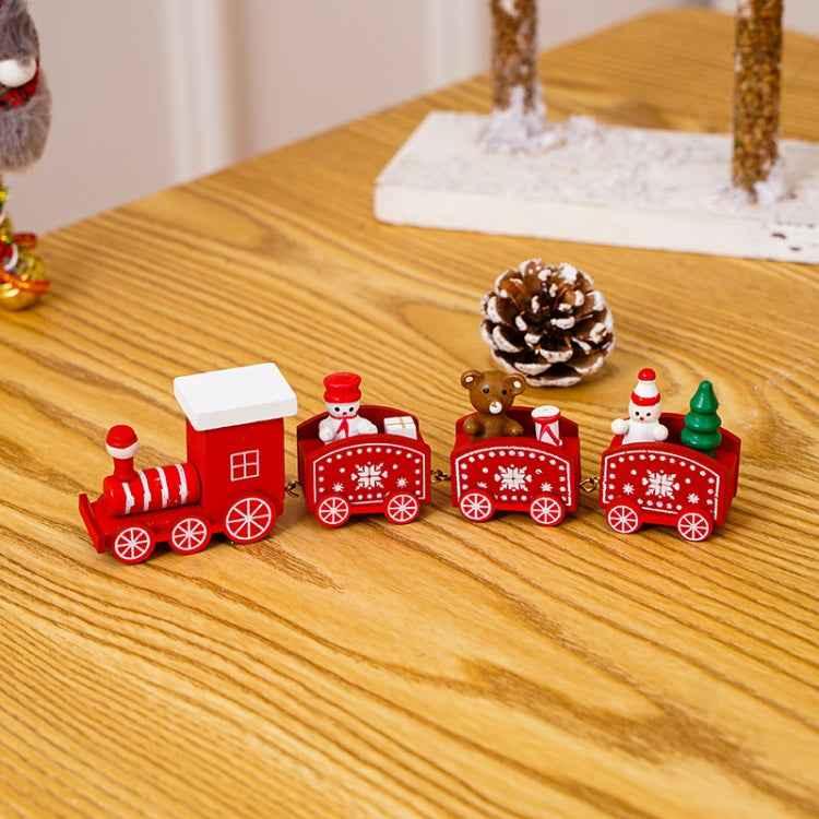 Christmas Decoration Wooden Train Kindergarten Christmas Festival Gift - Shello's Creative Boutique