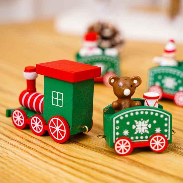 Christmas Decoration Wooden Train Kindergarten Christmas Festival Gift - Shello's Creative Boutique