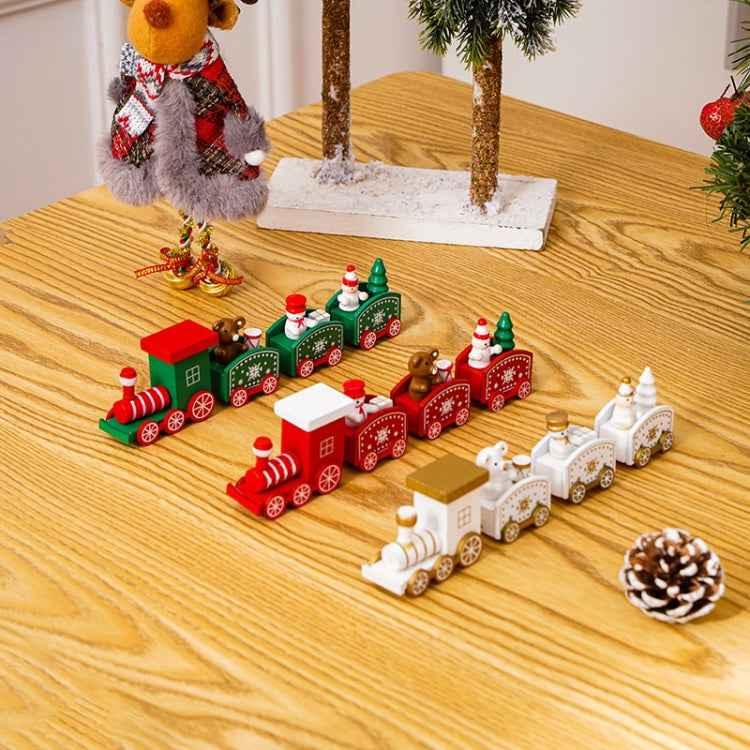 Christmas Decoration Wooden Train Kindergarten Christmas Festival Gift - Shello's Creative Boutique