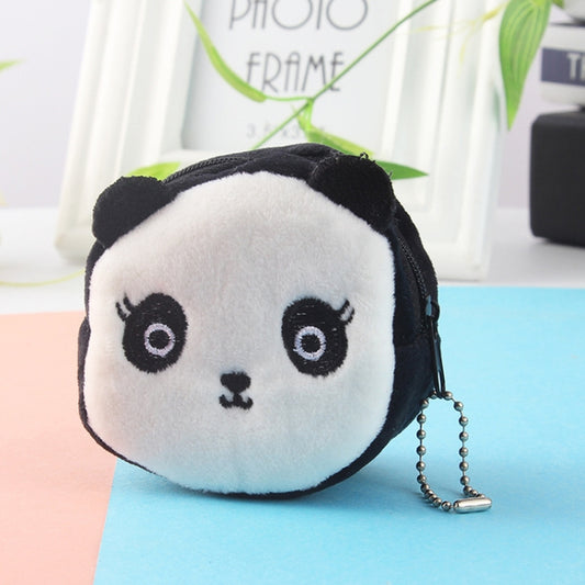 2pcs Children Cartoon Plush Three-dimensional Key Coin Purse, Shy Rabbit, Panda, Strawberry Rabbit, Shy Bear, Yellow Duckling, Chick, Black Rabbit, Red Strawberry, Red Cat Eagle, Blue Panda, Ladybug, Frog