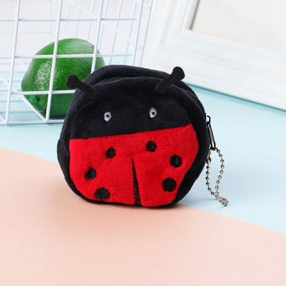 2pcs Children Cartoon Plush Three-dimensional Key Coin Purse, Shy Rabbit, Panda, Strawberry Rabbit, Shy Bear, Yellow Duckling, Chick, Black Rabbit, Red Strawberry, Red Cat Eagle, Blue Panda, Ladybug, Frog