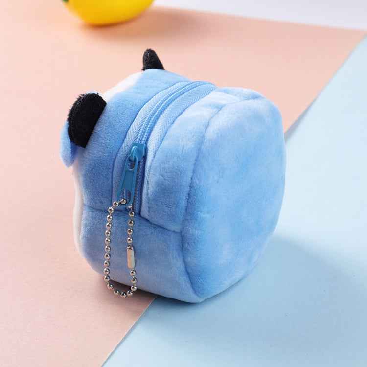 2pcs Children Cartoon Plush Three-dimensional Key Coin Purse