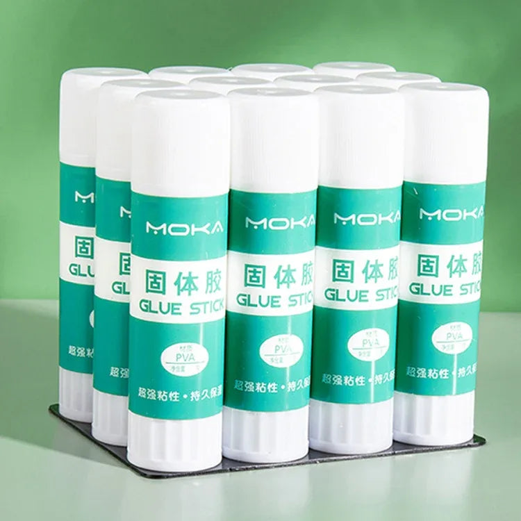 12pcs 15g MOKA Solid Glue Student Stationery Children Handmade Solid Glue Stick - Shello's Creative Boutique