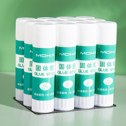 12pcs 15g MOKA Solid Glue Student Stationery Children Handmade Solid Glue Stick