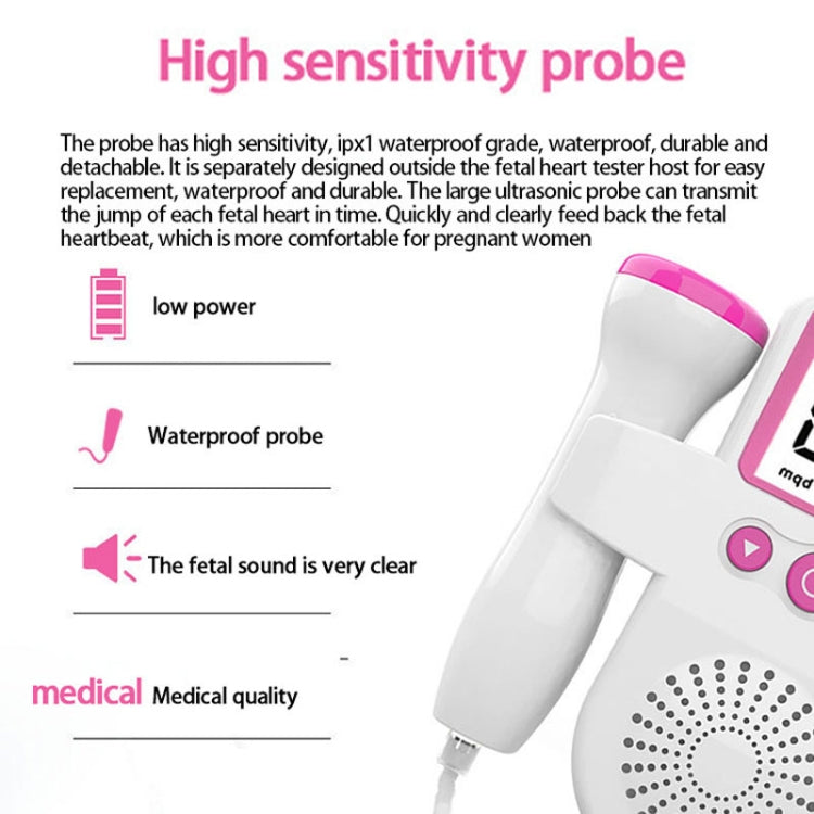 B3 Home Doppler Ultrasound Handheld Fetal Heart Pregnant Women Fetal Heart Monitor