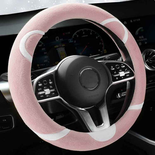 Car Steering Wheel Cartoon Short Fluff Handle Cover