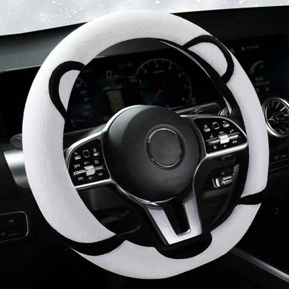 Car Steering Wheel Cartoon Short Fluff Handle Cover