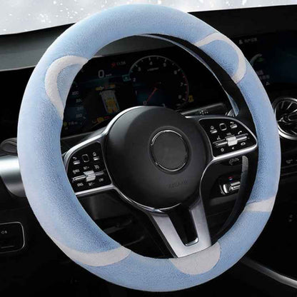 Car Steering Wheel Cartoon Short Fluff Handle Cover