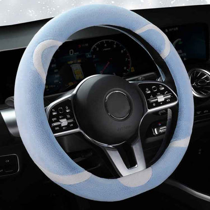 Car Steering Wheel Cartoon Short Fluff Handle Cover