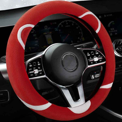 Car Steering Wheel Cartoon Short Fluff Handle Cover