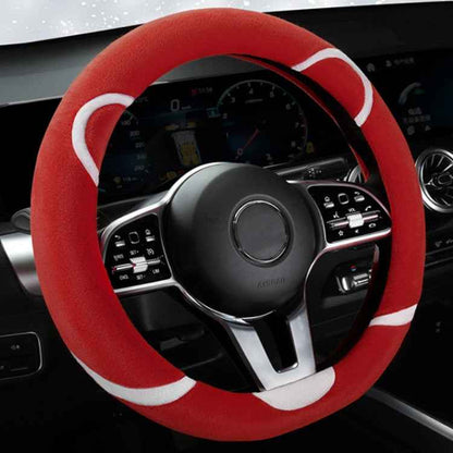 Car Steering Wheel Cartoon Short Fluff Handle Cover