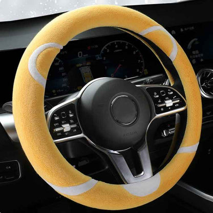 Car Steering Wheel Cartoon Short Fluff Handle Cover