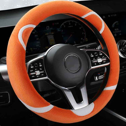 Car Steering Wheel Cartoon Short Fluff Handle Cover
