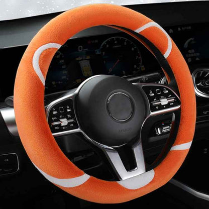 Car Steering Wheel Cartoon Short Fluff Handle Cover