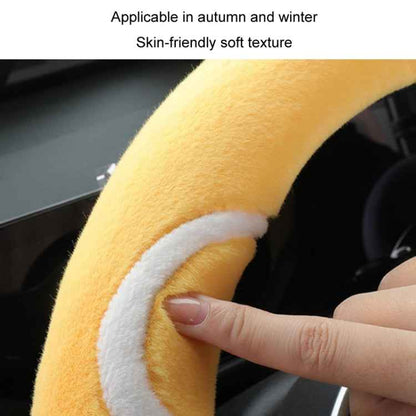 Car Steering Wheel Cartoon Short Fluff Handle Cover