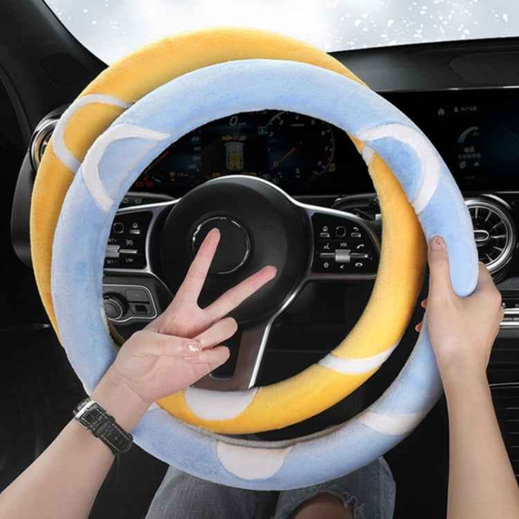 Car Steering Wheel Cartoon Short Fluff Handle Cover