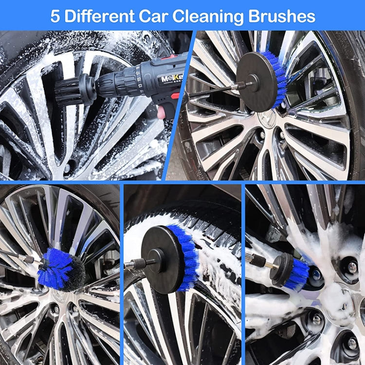 WRS-CS29 Car Wash Cleaning Brush Set Car Interior Crevice Cleaning Electric Drill Brush