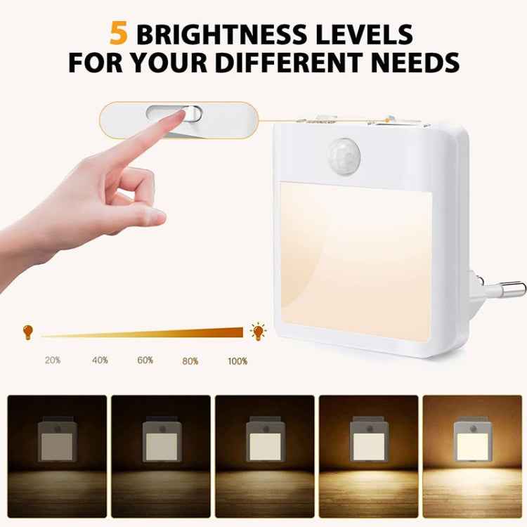 NL2101 Motion Sensor LED Night Light AC Plug Dimming Sleep Lights,Spec: