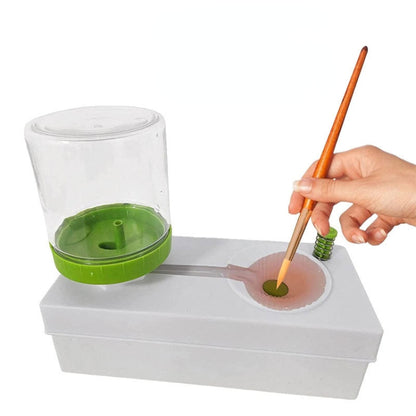Oil Painting Brush Cleaner Tool with Water Container Paint Pen Washer, GEN 1 Pink, GEN 1 Green