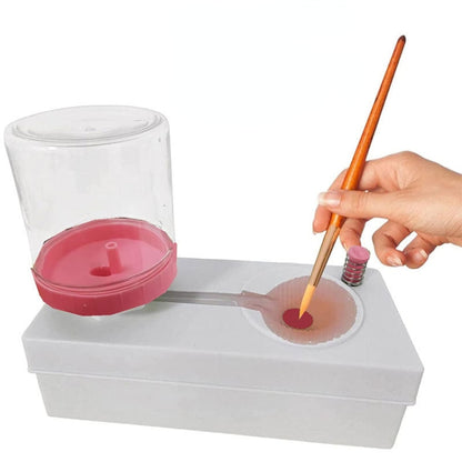 Oil Painting Brush Cleaner Tool with Water Container Paint Pen Washer, GEN 1 Pink, GEN 1 Green
