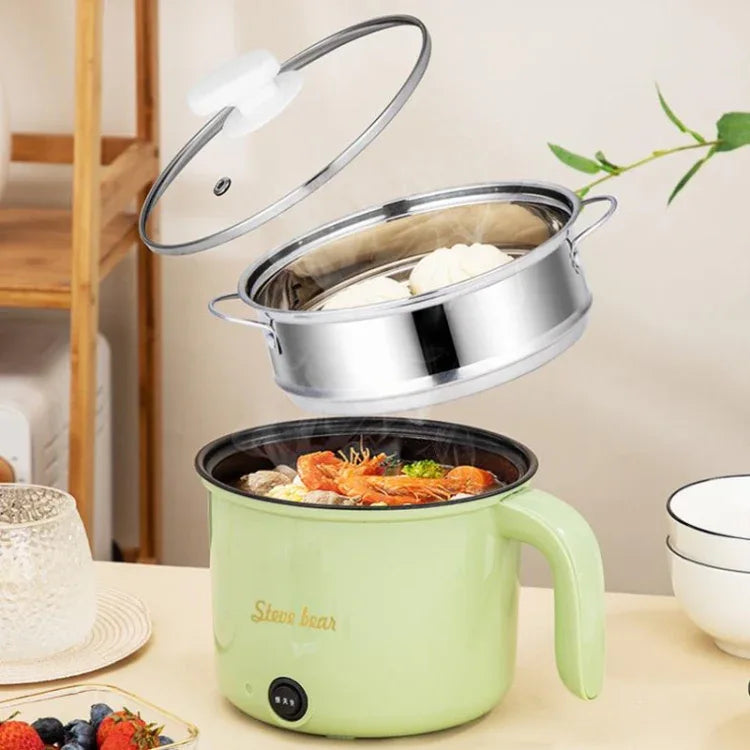 18cm Fast / Slow Gear+Non-stick Pot+Stainless Steel Steaming Grid Multifunctional Mini Electric Cooker - Shello's Creative Boutique