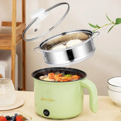 18cm Fast / Slow Gear+Non-stick Pot+Stainless Steel Steaming Grid Multifunctional Mini Electric Cooker - Shello's Creative Boutique