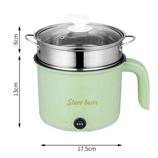 18cm Fast / Slow Gear+Non-stick Pot+Stainless Steel Steaming Grid Multifunctional Mini Electric Cooker