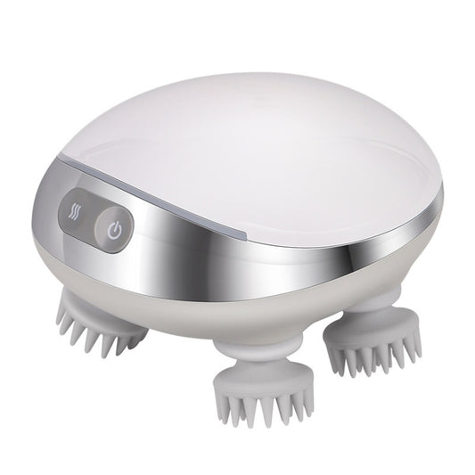 K111 Hot Compress Red Light Head Massager Electric Kneading Vibration Waterproof Head Instrument, K111 White - Shello's Creative Boutique