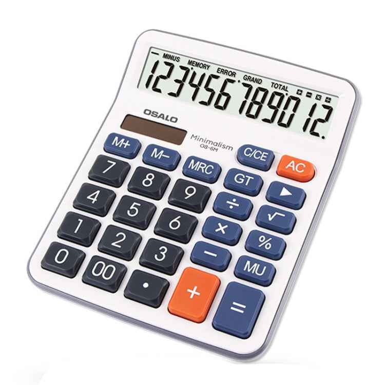 OSALO OS-6M 12-digit Office Desktop Calculator Solar Dual Power Calculator