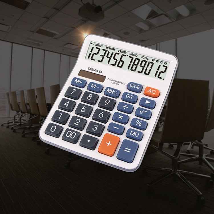 OSALO OS-6M 12-digit Office Desktop Calculator Solar Dual Power Calculator