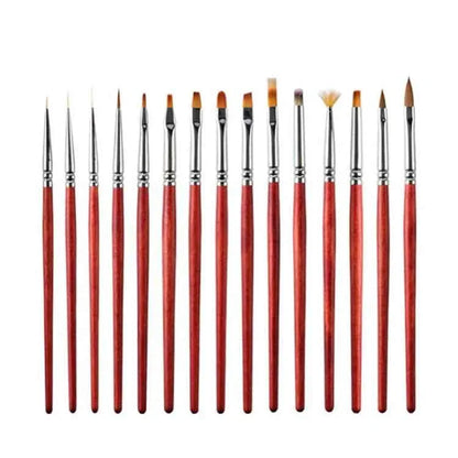 Wooden Rod Nail Brush Beauty Armor Tools Color Painting Pen Drawing Pen - Shello's Creative Boutique