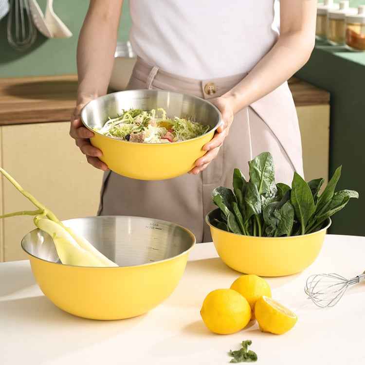 304 Stainless Steel Food Grade Dishes Bowl Kitchen Baking Stirring Bowl Vegetables Sandwood Basin