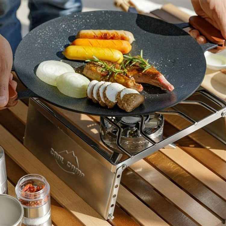 COOL CAMP Solid Wood Handle For Camping BBQ Pan Grill Heat-resistant Lifting Handle
